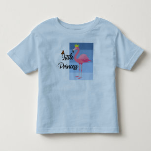 Camiseta Little Princess Design Flamingo Rosa - Roupa de Cr