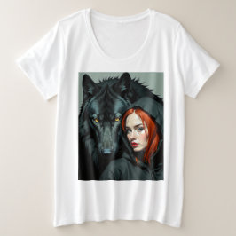 Camiseta Little Red Riding Hood Redhead and the Black Wolf
