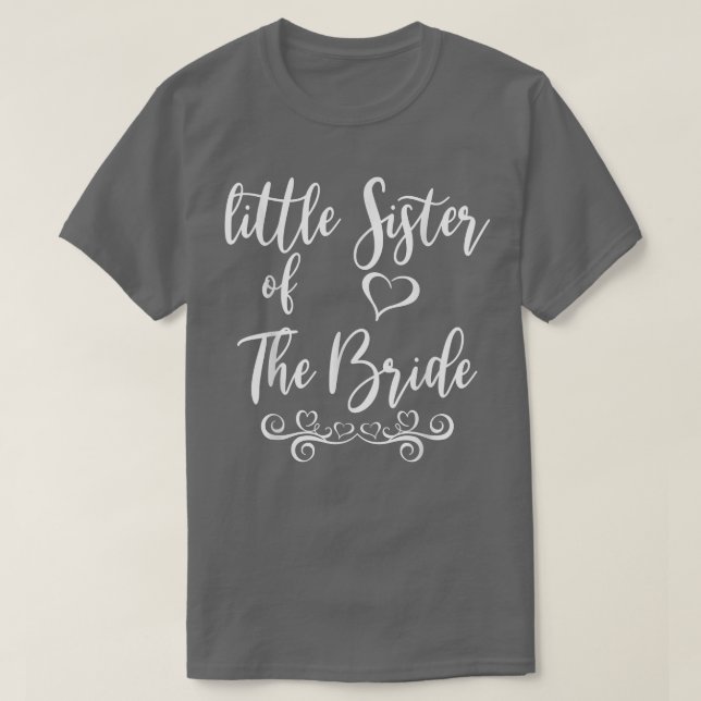 Camiseta Little Sister of Bride & Groom Wedding Matching  (Frente do Design)
