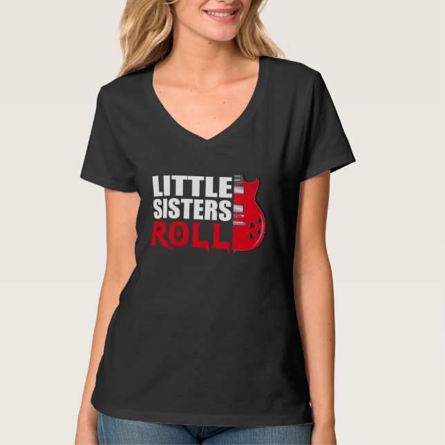 Camiseta Little Sisters Roll   Matching Younger Sister (Frente)