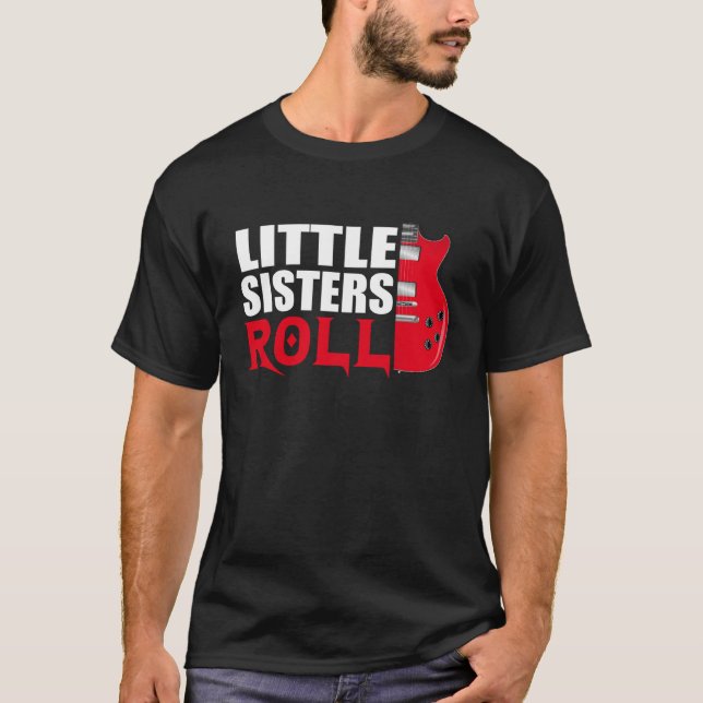 Camiseta Little Sisters Roll   Matching Younger Sister (Frente)
