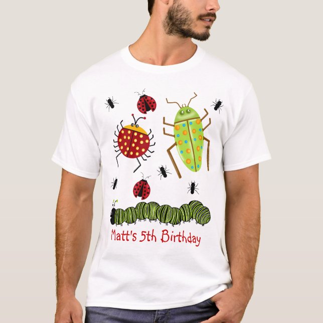 Camiseta Littlebeane desinseta a formiga Caterpillar do (Frente)