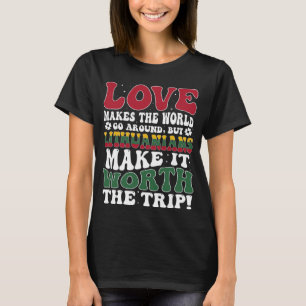 Camiseta Lituânia Bandeira Homens e Mulheres Corta Til Litu