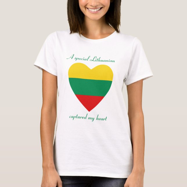 Camiseta Lituânia Flag Sweetheart T Shirt (Frente)