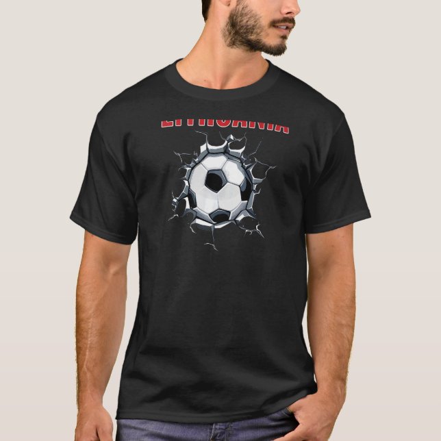 Camiseta Lituânia: Futebol Da Lituânia No Cra (Frente)