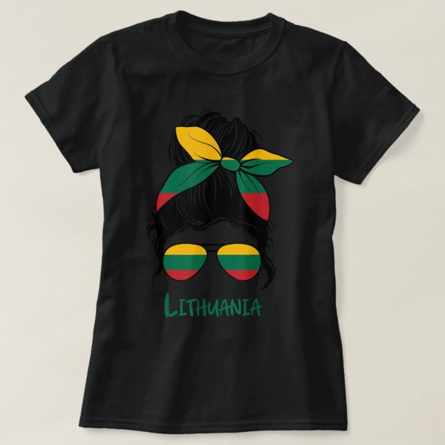 Camiseta Lituânia Menina lituana Litervis (Frente do Design)