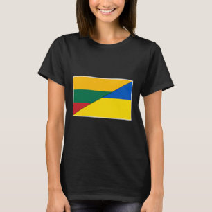 Camiseta Lituânia Ucrânia Bandeira Lituano Ucraniano Nação