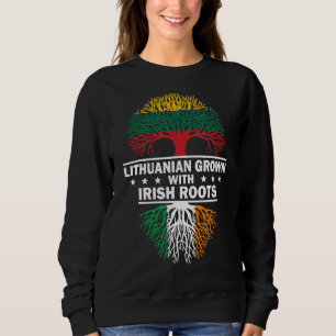 Camiseta Lituano Crescido Com Raízes Irlandesas Bandeira Ir