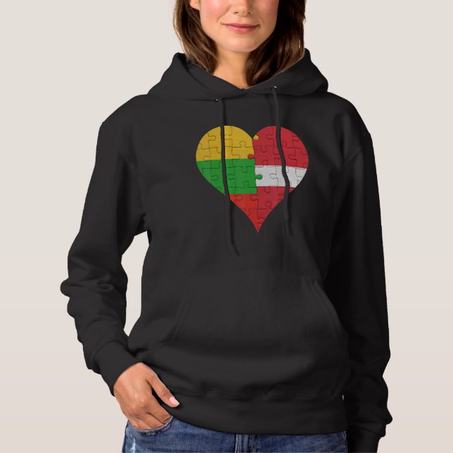 Camiseta Lituano Flag Heart (Frente)