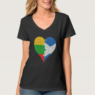 Camiseta Lituano Scottish Flag Heart
