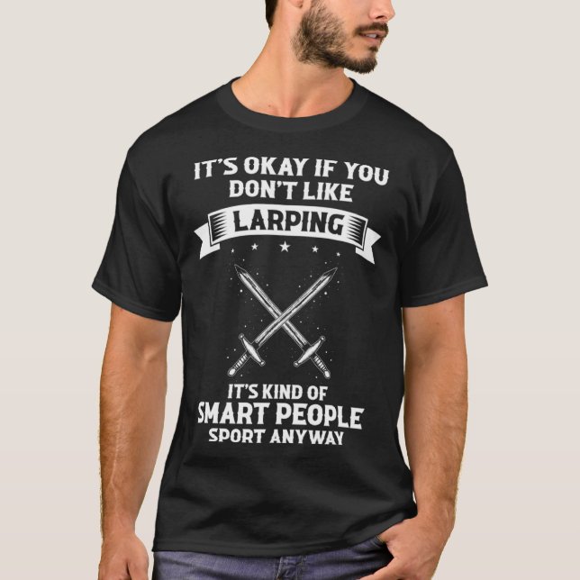 Camiseta Live Action Role Playing Quote for NPC and RPG Rol (Frente)