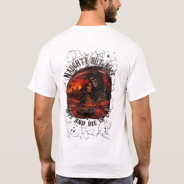 Camiseta "Live and Die in L.A" Chicano Love (Verso)