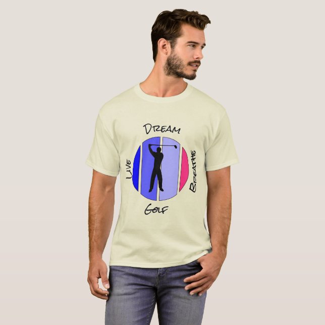 Camiseta Live, dream, breathe golf (Frente Completa)