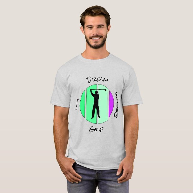 Camiseta Live, dream, breathe golf (Frente Completa)