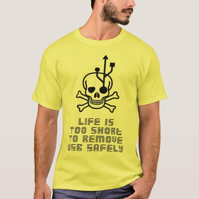 Camiseta Live é a curto para remover com segurança o uso (Frente)
