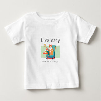 Camiseta Live easy cat