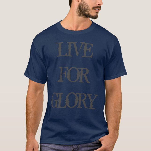 Camiseta Live for Glory Dark Blue cinza (Frente)