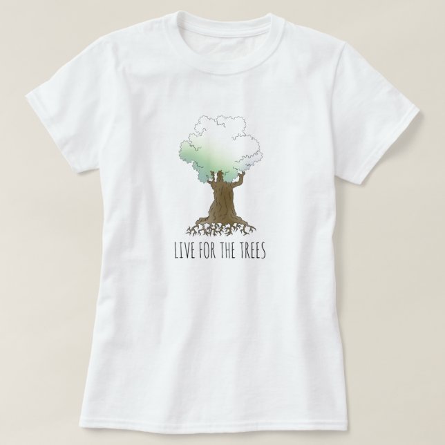 Camiseta Live For The Trees (Frente do Design)