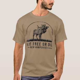 Camiseta Live Free Ou Morre New Hampshire Nature Vintage