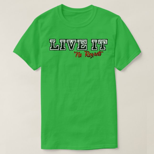 Camiseta Live It No Lamenta Cinza Design (Frente do Design)