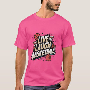 Camiseta Live Laugh Basball - roupa de Esporte Divertido