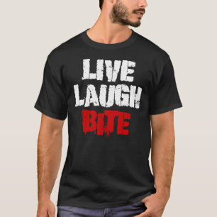 Camiseta Live Laugh Bite Malinois Shepherd Alemão Alemão Sh