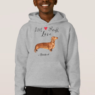 Camiseta Live Laugh Love a Dachshund Hoodie