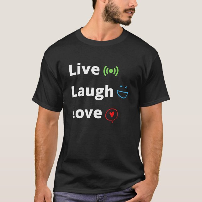 Camiseta Live Laugh Love Calliografia (Frente)