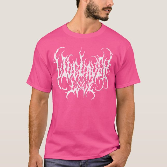 Camiseta Live Laugh Love - Death Metal Music Typoographic (Frente)