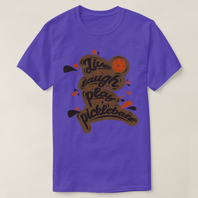 Camiseta Live Laugh Play Pickleball 1 (Frente do Design)