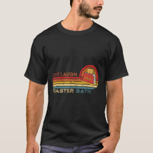 Camiseta Live Laugh Toaster Bath Vintage Skeleton Meme Dark