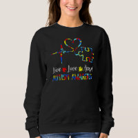Live Love Accept Autism Awarsm Quebra-cabeça Mãe P