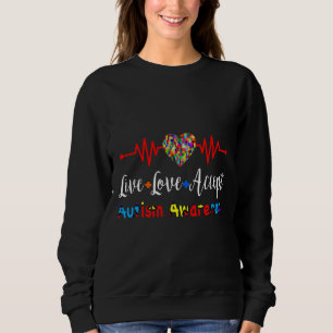 Camiseta Live Love Aceite Autismo Sensibilização Pulso Rela