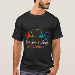 Camiseta Live Love Aceite Autismo Sensibilização Tie Dye Qu