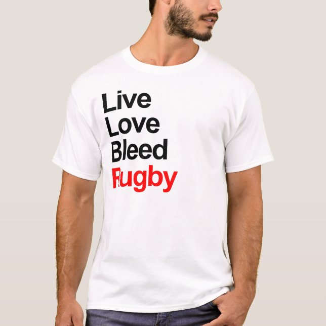 Camiseta Live Love Bleed Rugby (Frente)