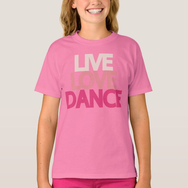 Camiseta Live Love Dance Youth Ringer (Frente)