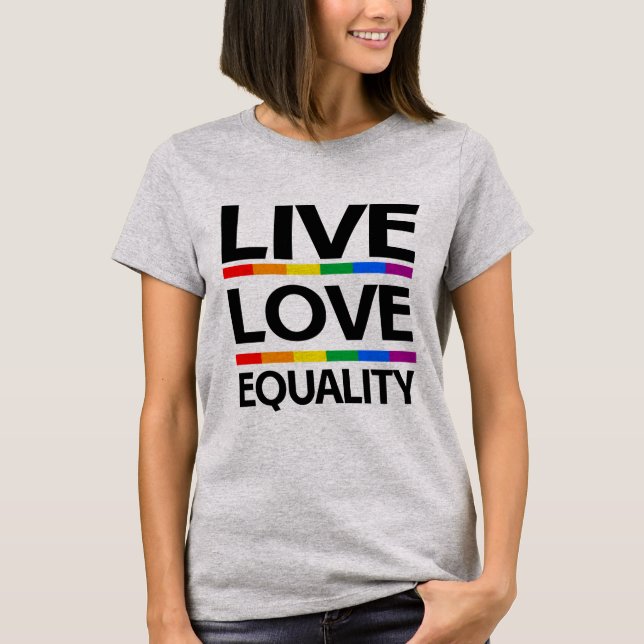 Camiseta Live Love Igualdade (Frente)