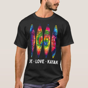 Camiseta Live Love Kayak Engraçado Barco Entusiasta Kayakin