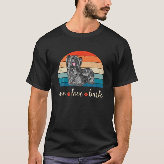 Camiseta Live Love Latido Skye Terrier (Frente)