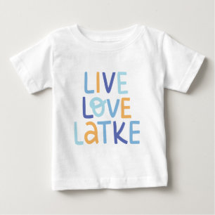 Camiseta Live Love Latke Hanukkah Design