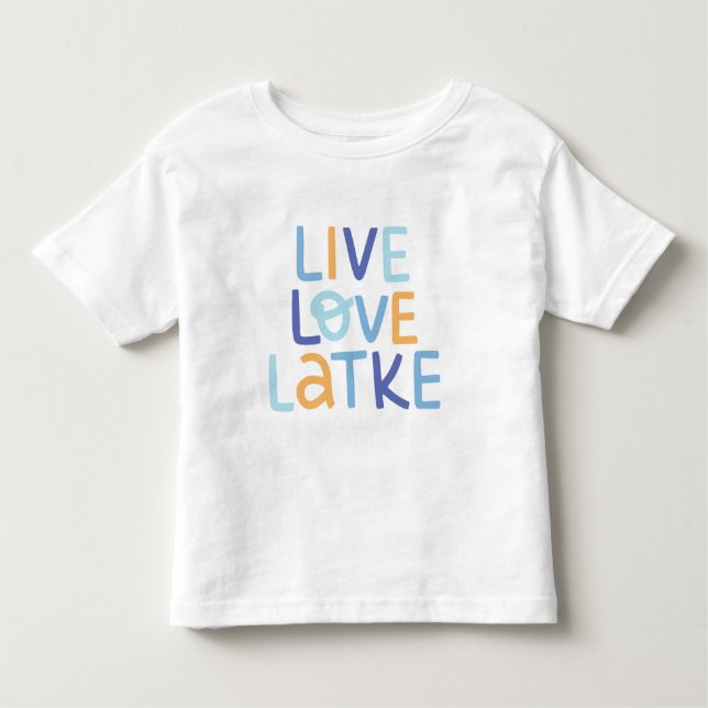 Camiseta Live Love Latke Hanukkah Design (Frente)