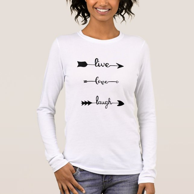 Camiseta Live Love Laugh Arrows (Frente)