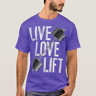 Camiseta Live Love Levanta Peso Livre Barbell