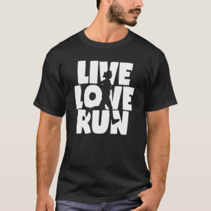 Camiseta Live Love Run Female Runner Graphic