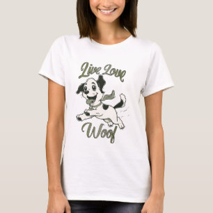 Camiseta Live Love Woof Funny Dog