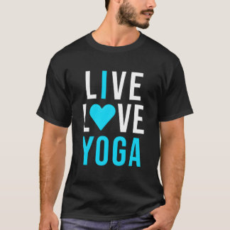 Camiseta Live Love Yoga I Love Yoga Blue Namaste