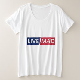 Camiseta LIVE MAD – Bold Minimal Modern Typography Design