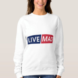 Camiseta LIVE MAD – Design de Tipografia Moderna Minimalist