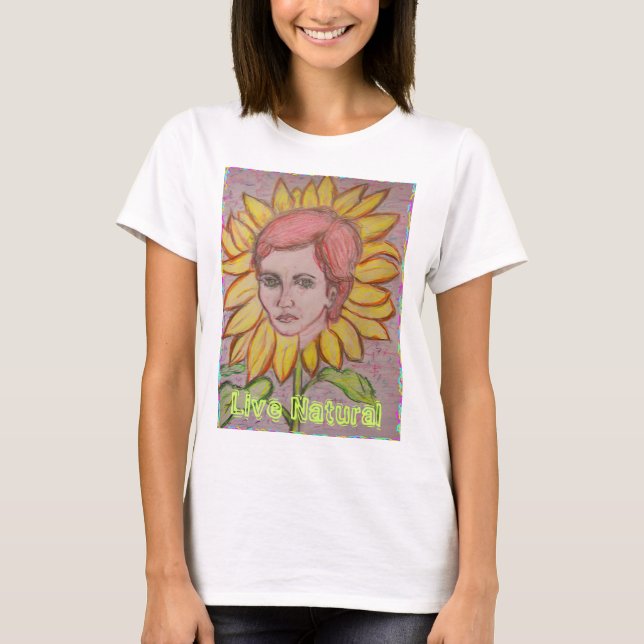 Camiseta Live Natural Sunflower (Frente)