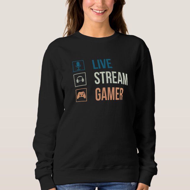 Camiseta Live Streamer u2013 Video Game  Gaming Live Stream (Frente)
